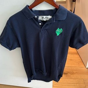 Comme des garcons play navy polo